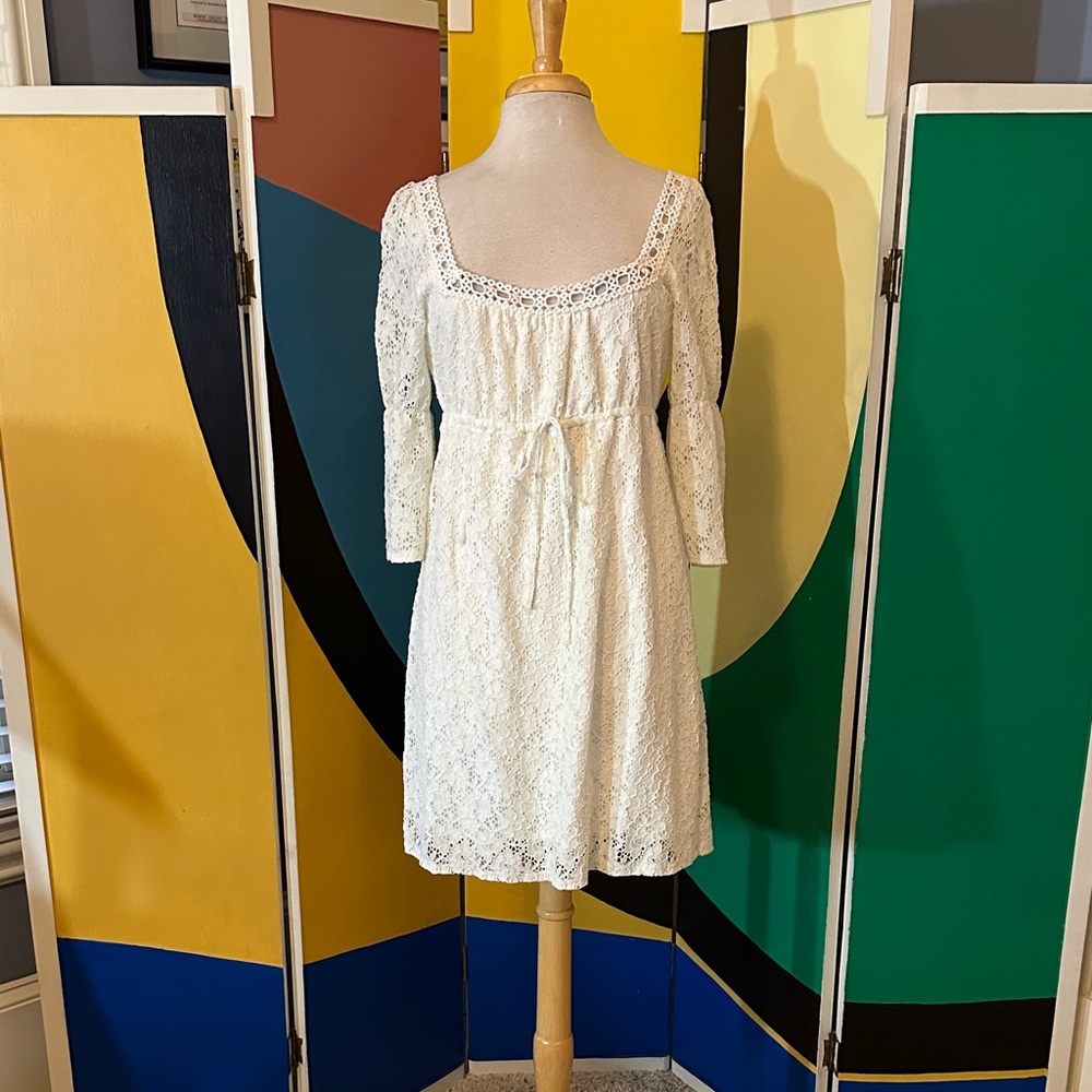 Laundry By Shelli Segal White Lace Dress